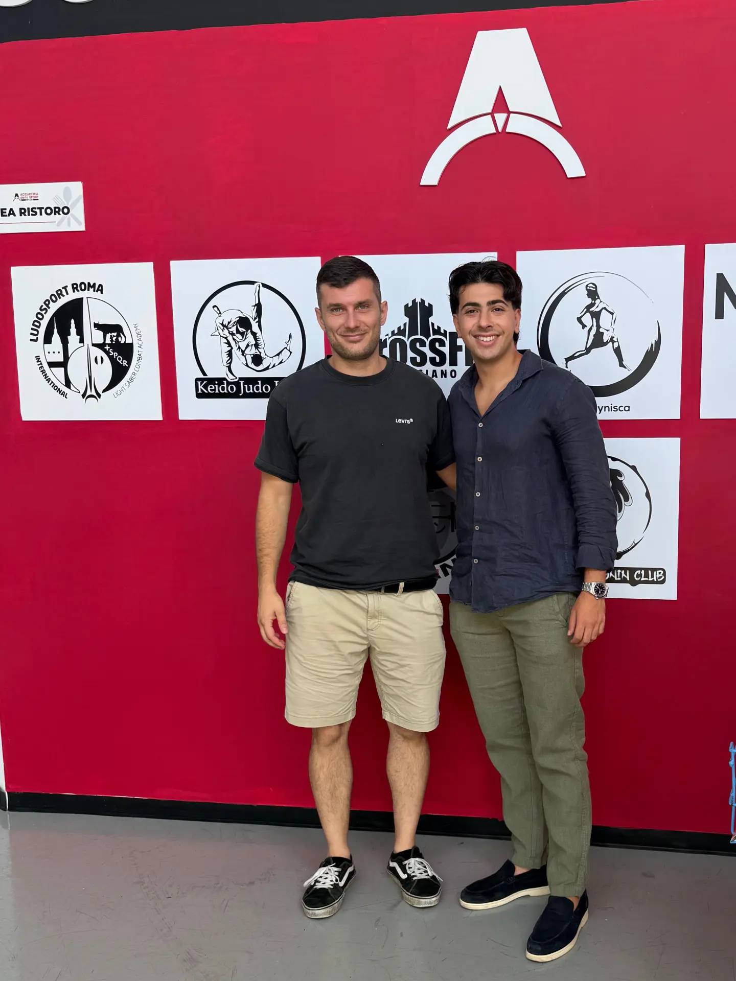 Valerio Tarantini insieme al cliente di Accademia dello Sport